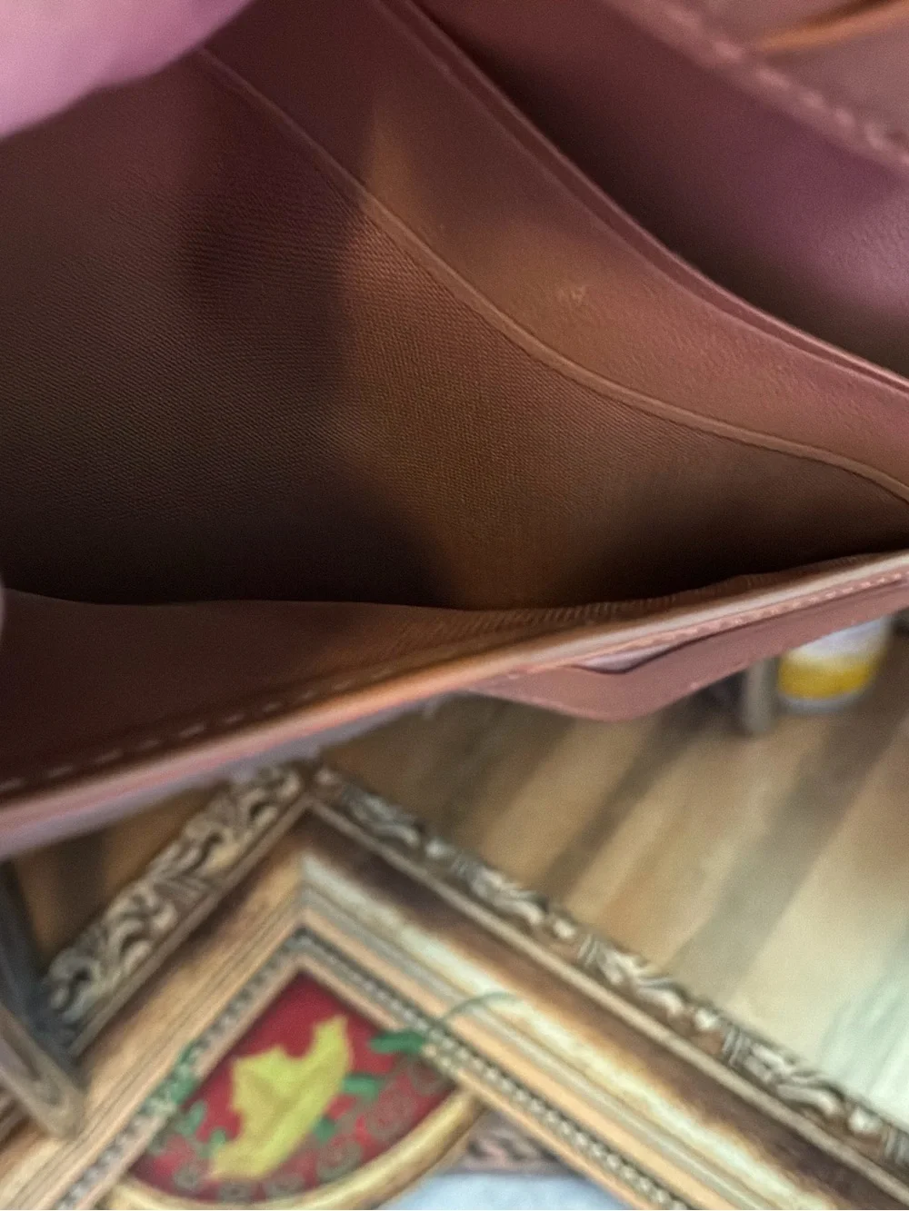 Coach Red Leather Continental Wallet with Gold Logo